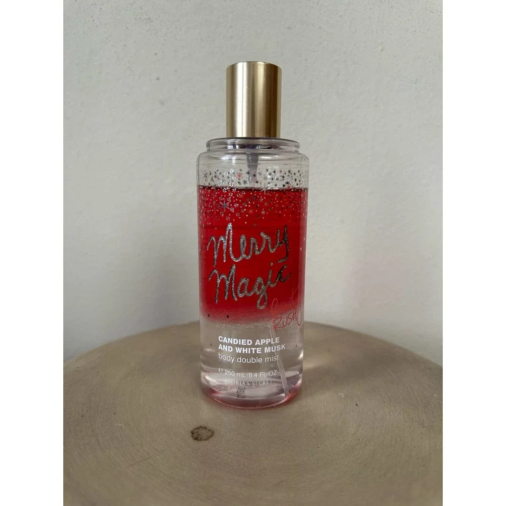 Rare Victoria’s Secret Beauty Rush Candied Apple & White Musk Merry Magic Mist